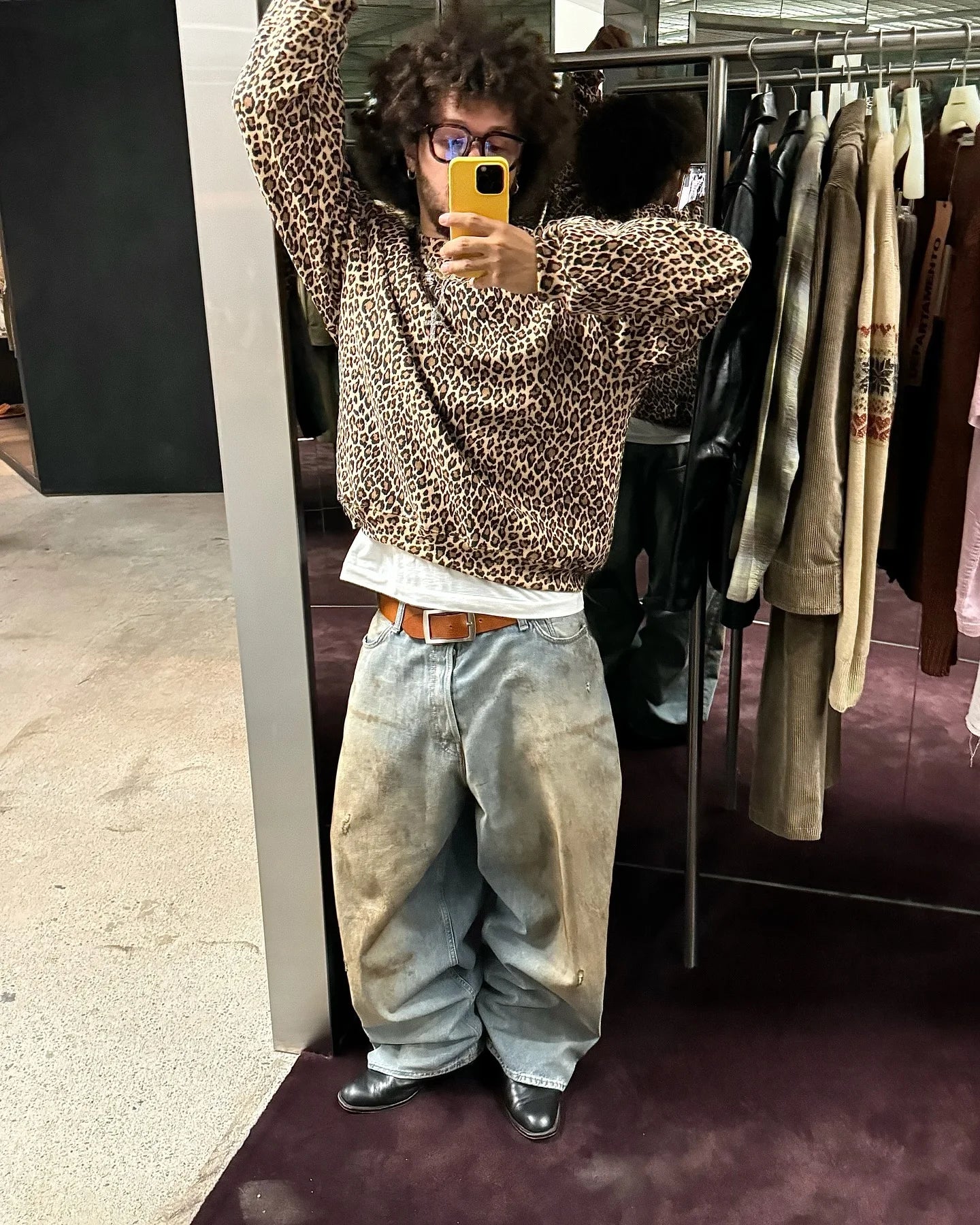 Hoodies Y2K Clothes Mens Womens Fashion Retro Leopard Print Graphic Gothic Oversized Hoodie Gothic Casual Pullover Hoodie